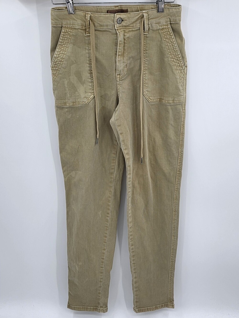 Judy Blue Garment Dyed 5 / 27 Tan Drawstring Slim Jeans Women's